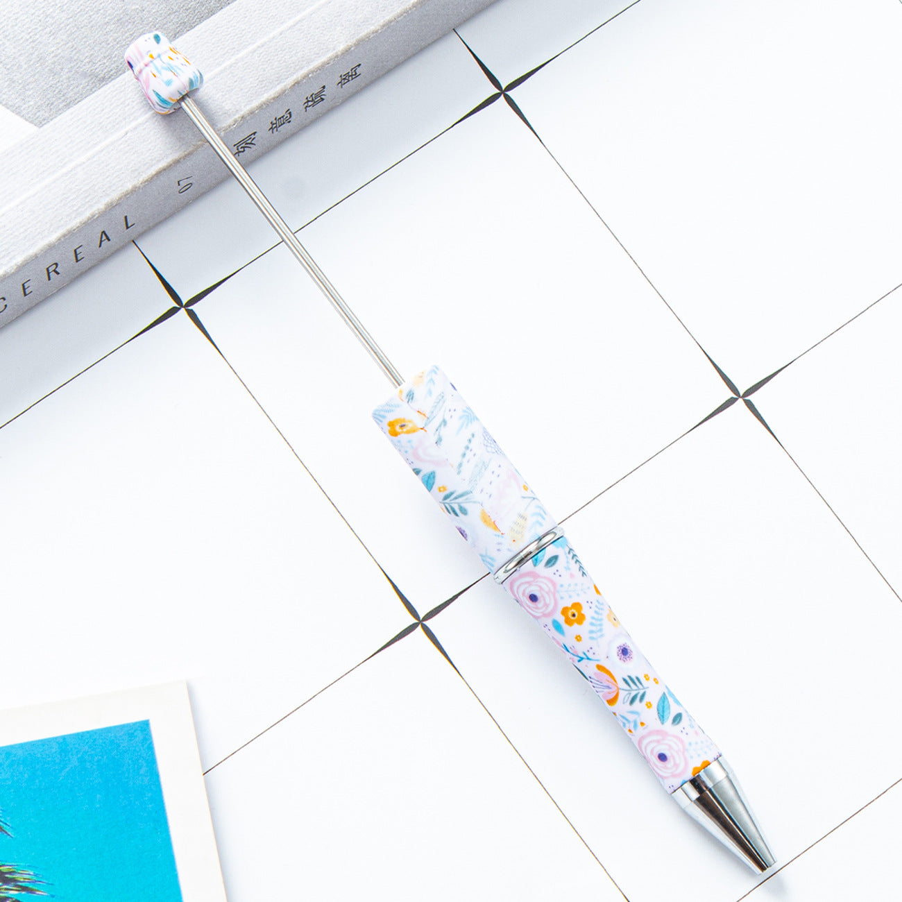 Wholesale Beadable Pens Cow Print Leopard Print Christmas Plastic Pen DIY for Beaded